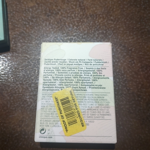 Clinique Soft-Pressed Powder Blusher in New Clover .26 oz Full Size New in Box - Picture 3 of 3